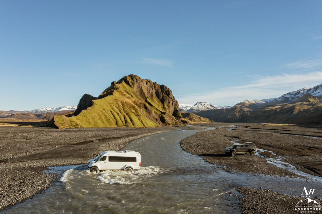 Driving in Iceland Super Jeeps Crossing Rivers