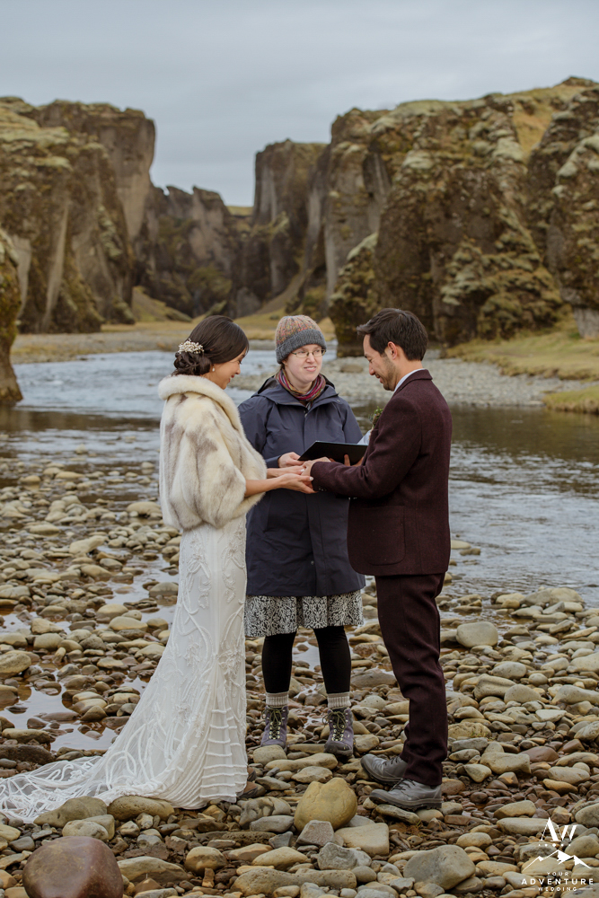 Iceland Canyon Wedding Ceremony