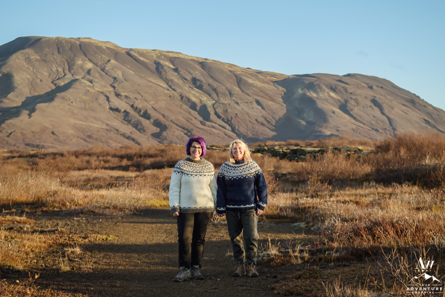 Iceland Sunrise Surprise Proposal Photos inside Thingvellir National Park