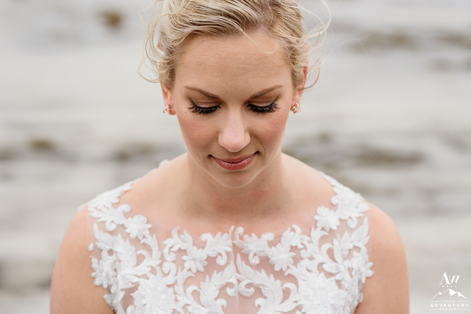 Closeup of Iceland Brides Makeup