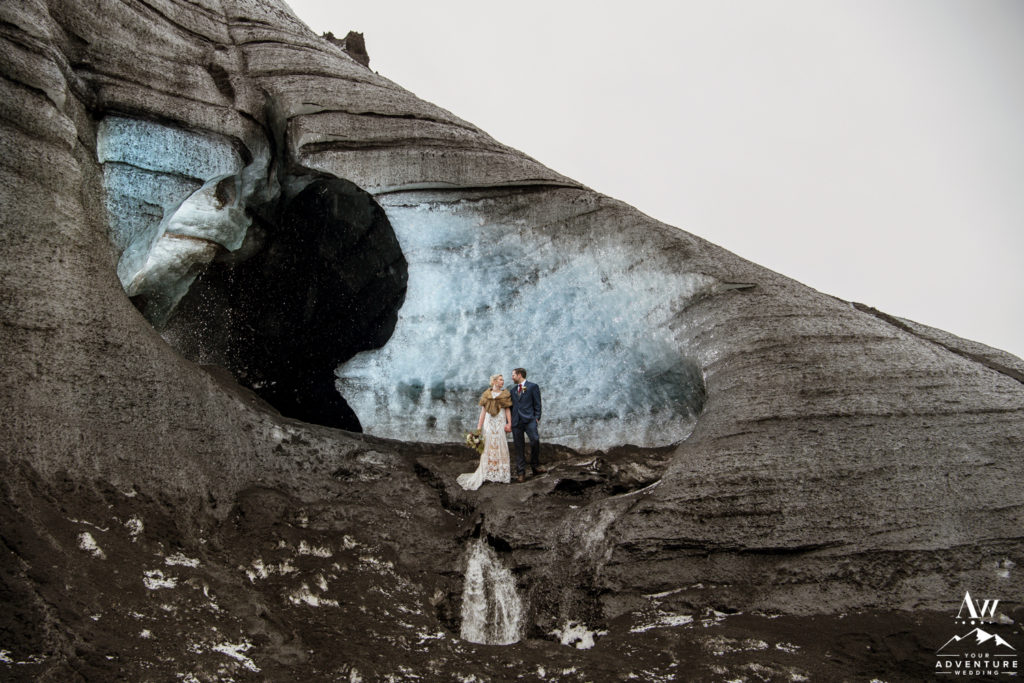 Ice Cave Elopement Photos at a Glacier in Iceland