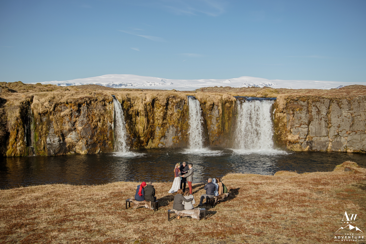 Private Waterfall Wedding Ceremony in Iceland