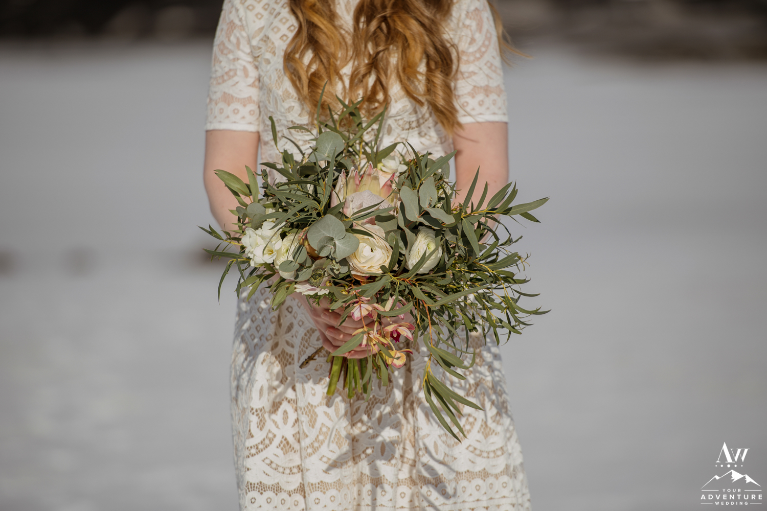 Iceland Wedding Bouquet Photo Closeup