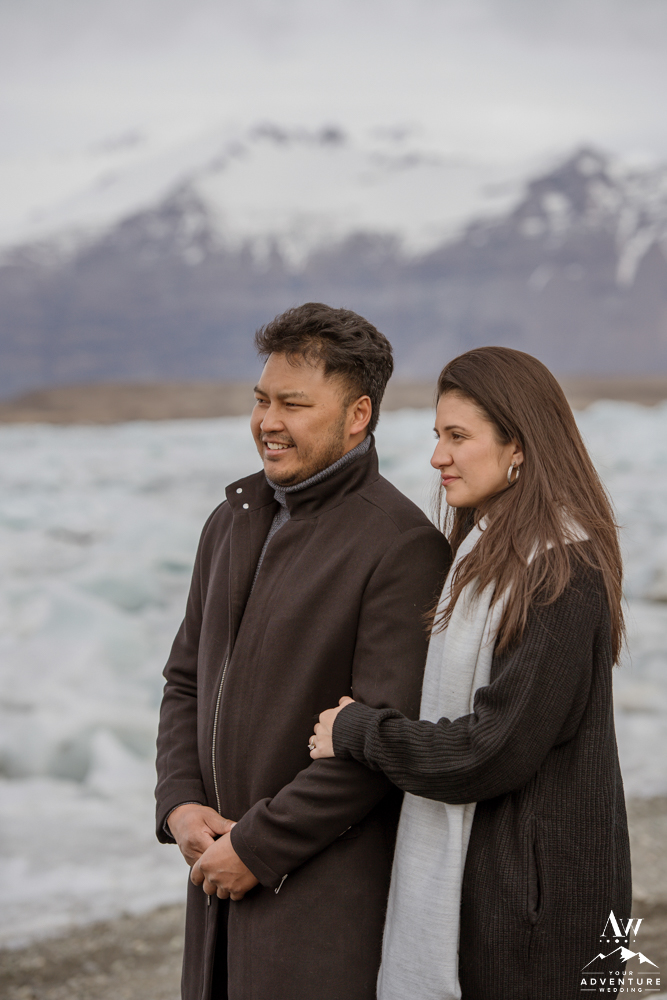 Iceland Wedding Guests at the Glacier Lagoon