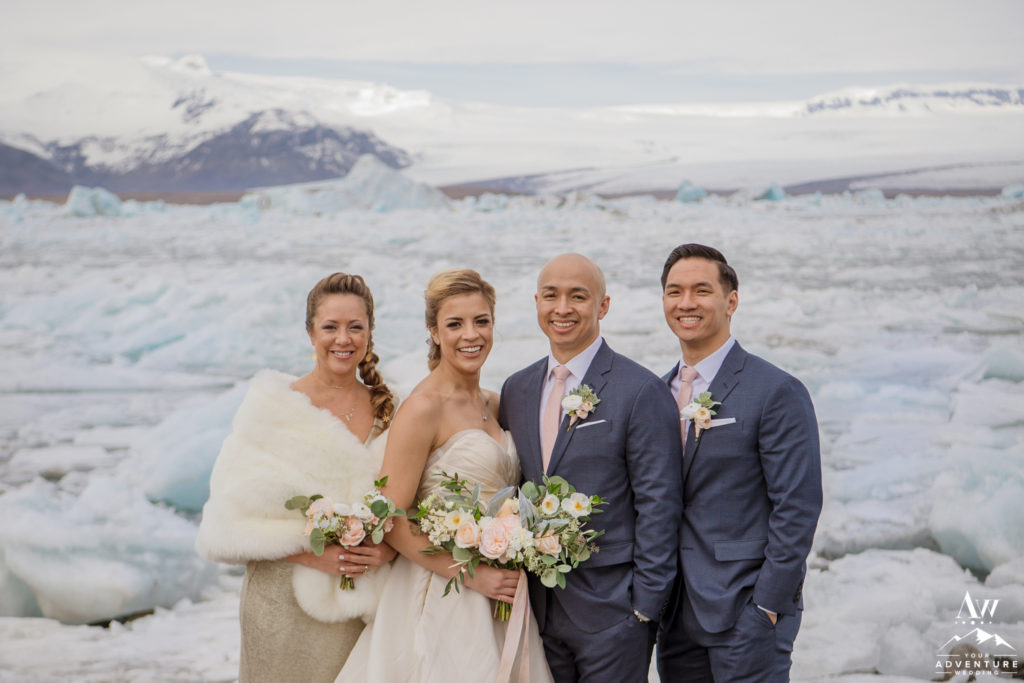 Iceland Wedding with a bridal party