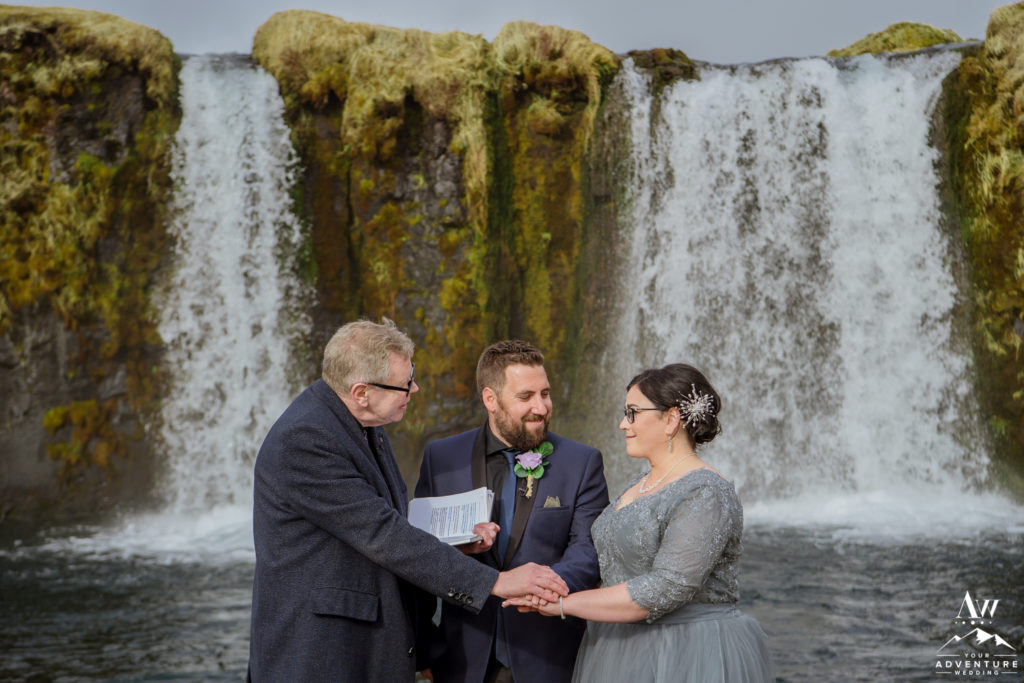 Iceland Wedding Ceremony at a Private Waterfall