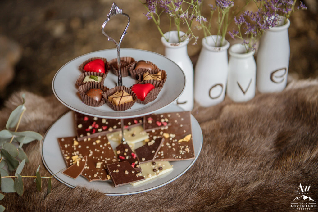 Icelandic Chocolates for Luxury Winter Elopement in Iceland