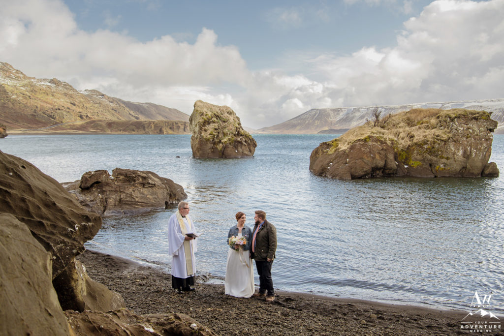 Lakeside Wedding Ceremony in Iceland