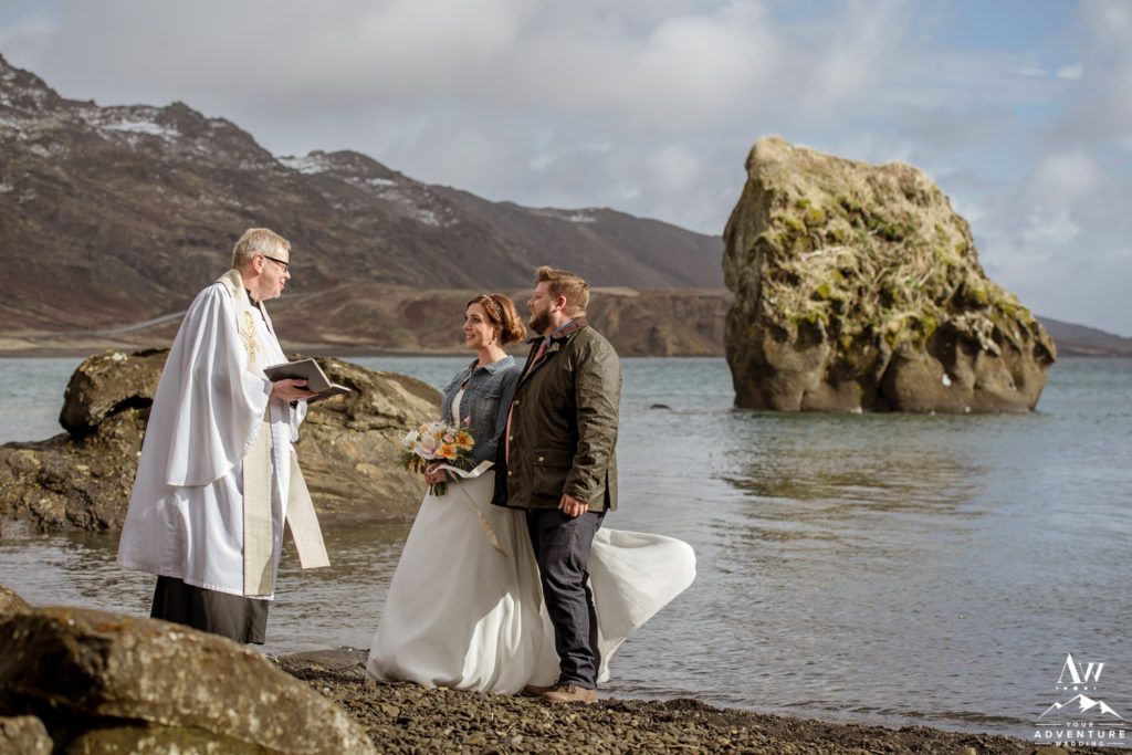 Iceland Elopement Ceremony at a Lake