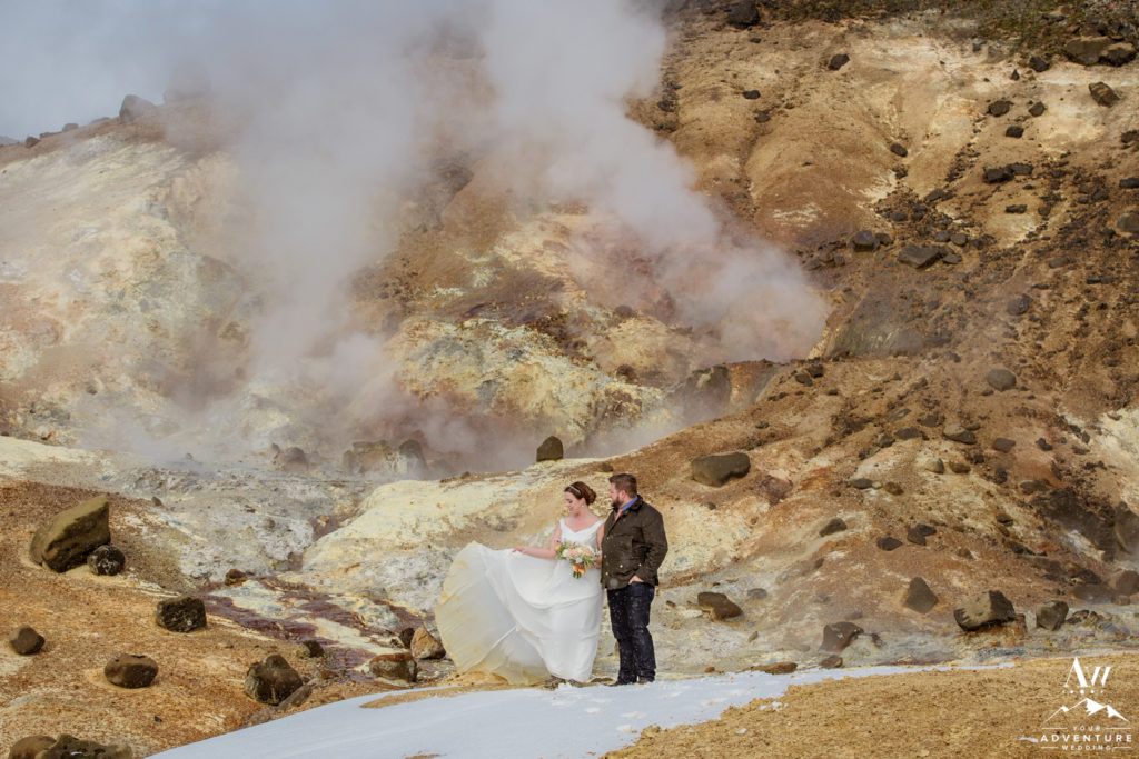 Fire and Ice Theme Iceland Wedding