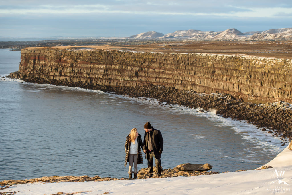 Iceland Engagement Session in January on New Years Day