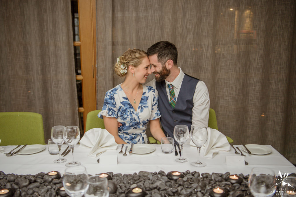 Iceland Wedding Couple at Reception at Icelandair Klaustur