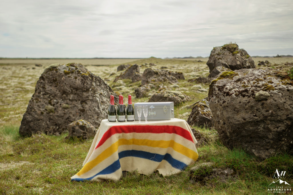 Iceland Adventure Wedding Champagne Toast