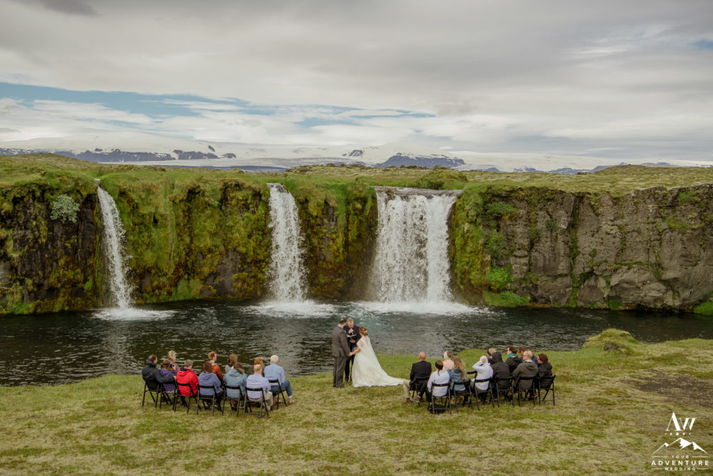 Iceland Wedding Ceremony at a Waterfall