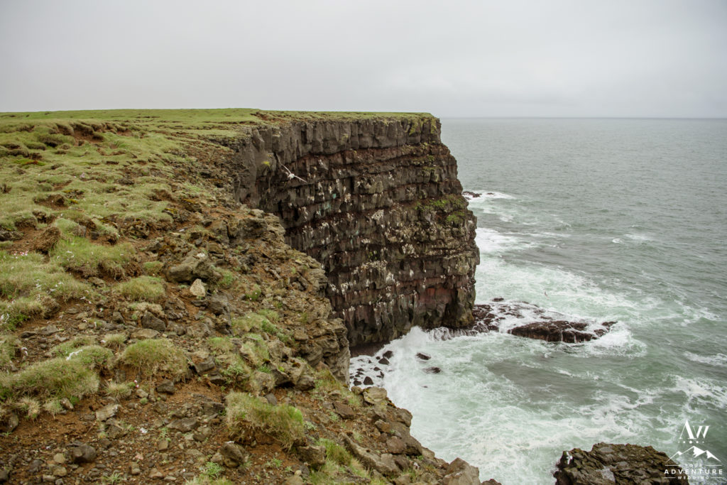 Golden Cliffs in Iceland