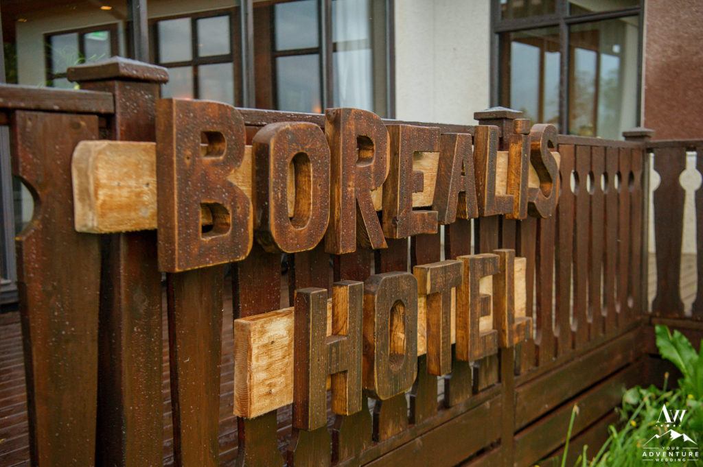 Hotel Borealis Sign Outside