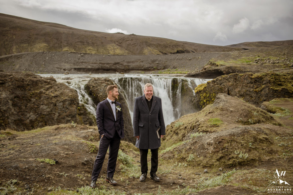Iceland Wedding Ceremony at Hidden Waterfall