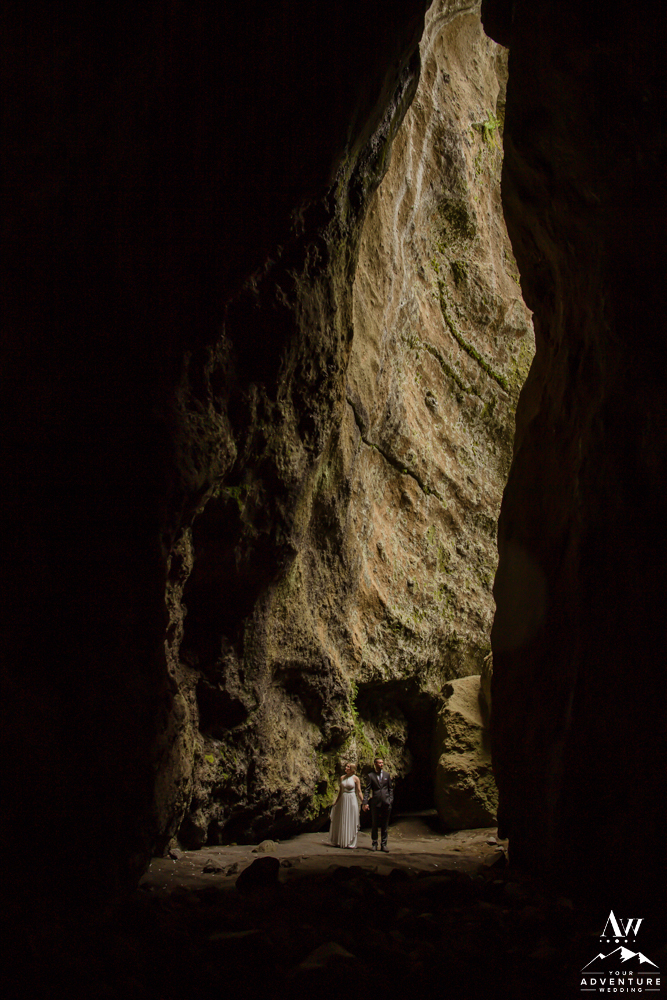Iceland cave wedding photos