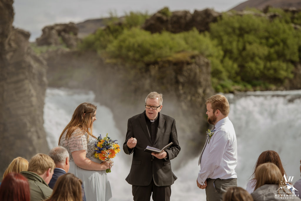 Hjalparfoss Waterfall Wedding Ceremony