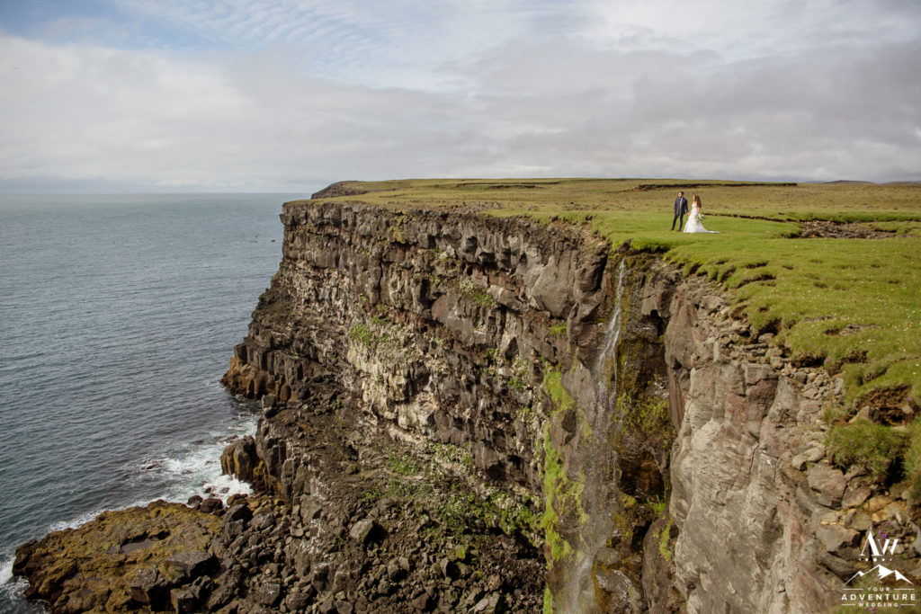 Cliffside Elopement Wedding Ceremony in Iceland