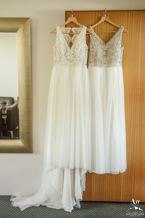 Iceland wedding dresses hanging