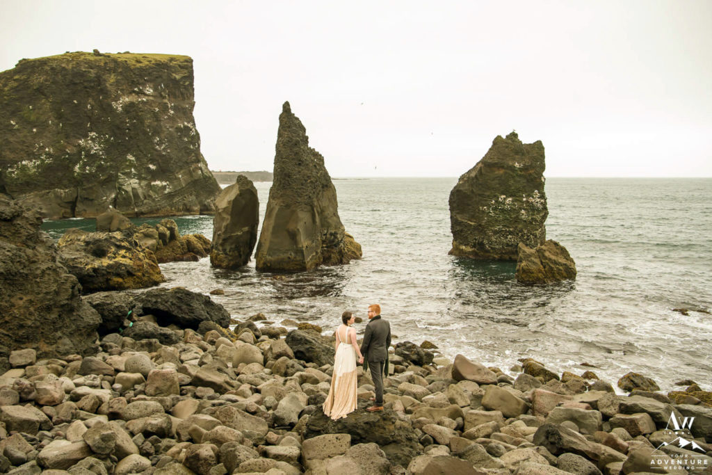 July Iceland Wedding couple at Reykjanesviti