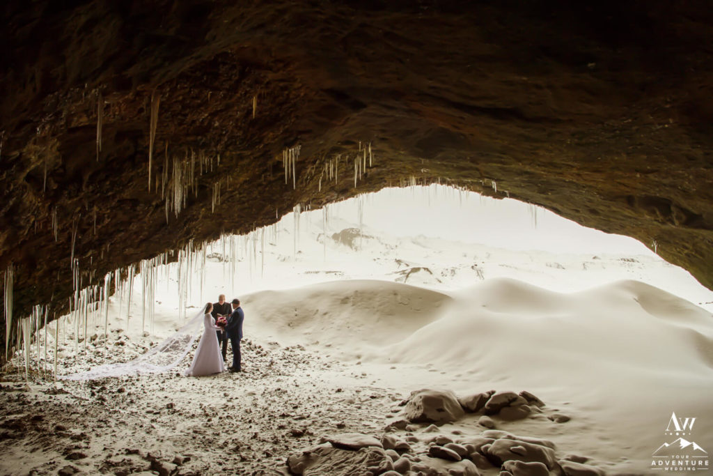 March Cave Wedding Ceremony in Iceland