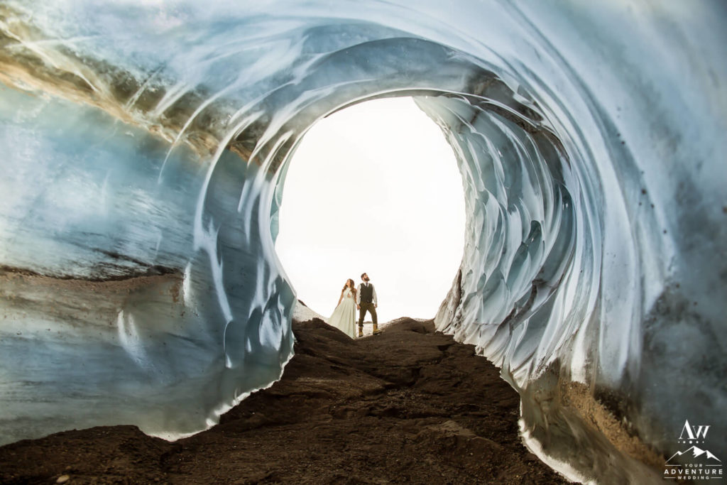 Ice Cave Wedding Couple in Iceland