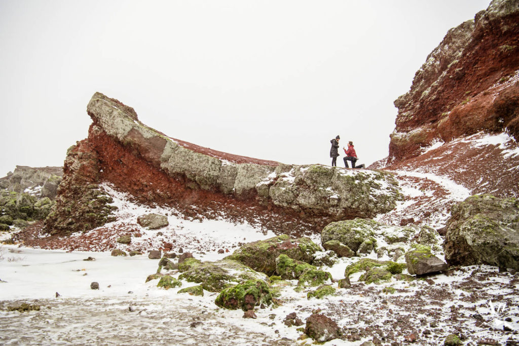 Heiðmörk Marriage Proposal on the Red Cliffs