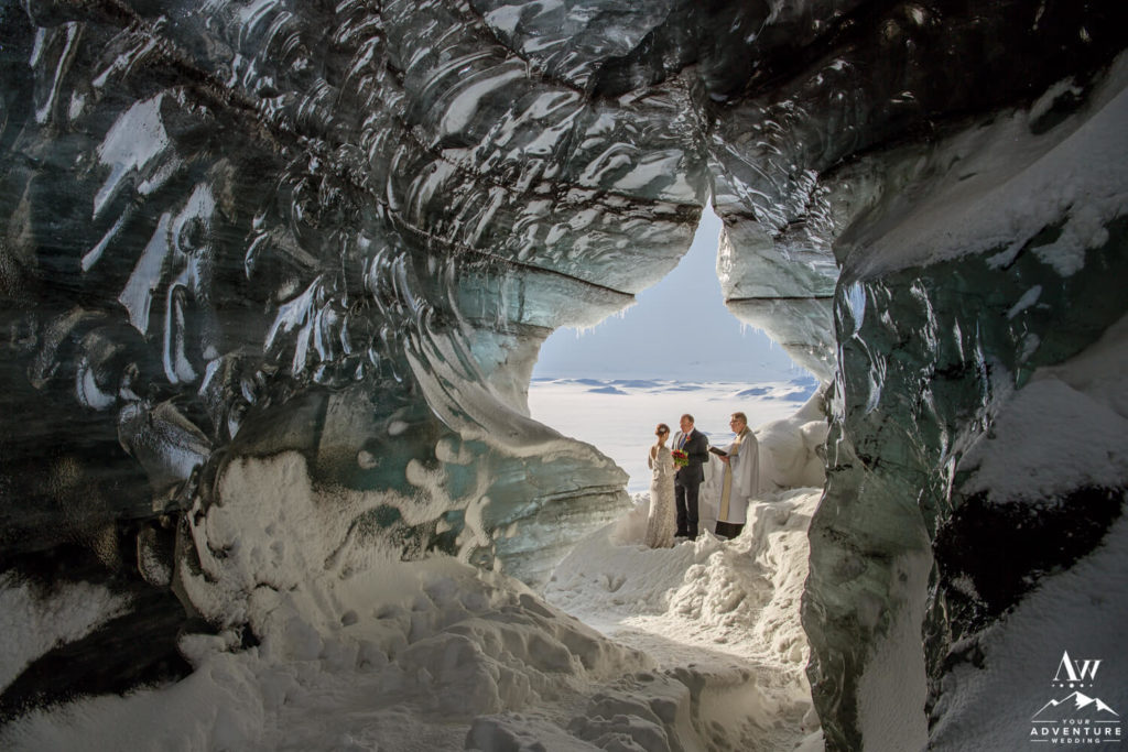 ice cave elopement ceremony