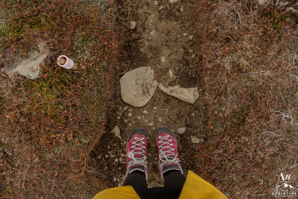 Hiking in Iceland Pink Boots