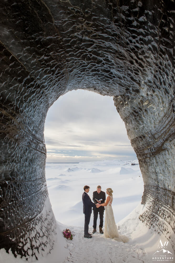 Iceland Ice Cave Wedding Ceremony