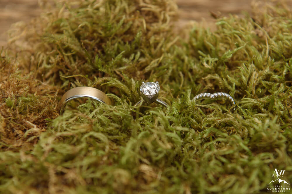 Iceland Wedding Rings in Moss