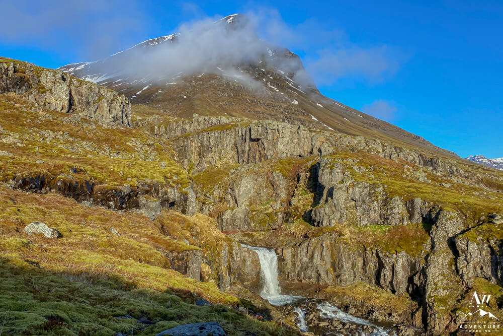 Reyðarfjörður Waterfall Hike View