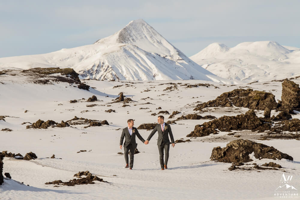 Snowy Highland Wedding in Iceland