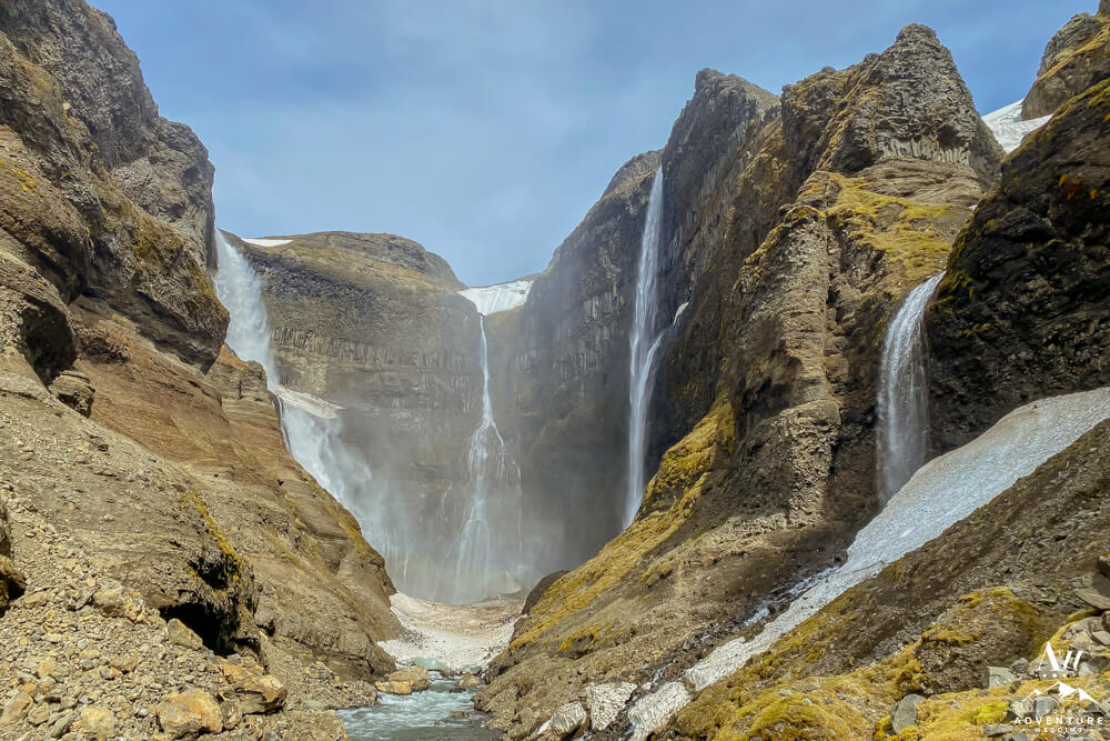 Haifoss Waterfall in the highlands of Iceland