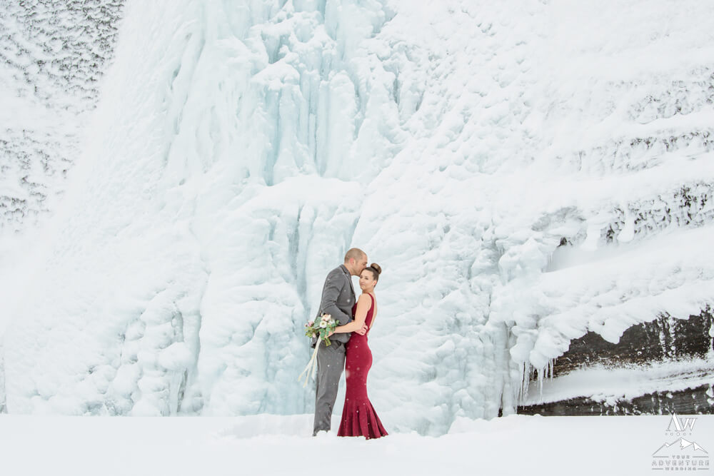 Snowy Winter Elopement at an Iceland Glacier