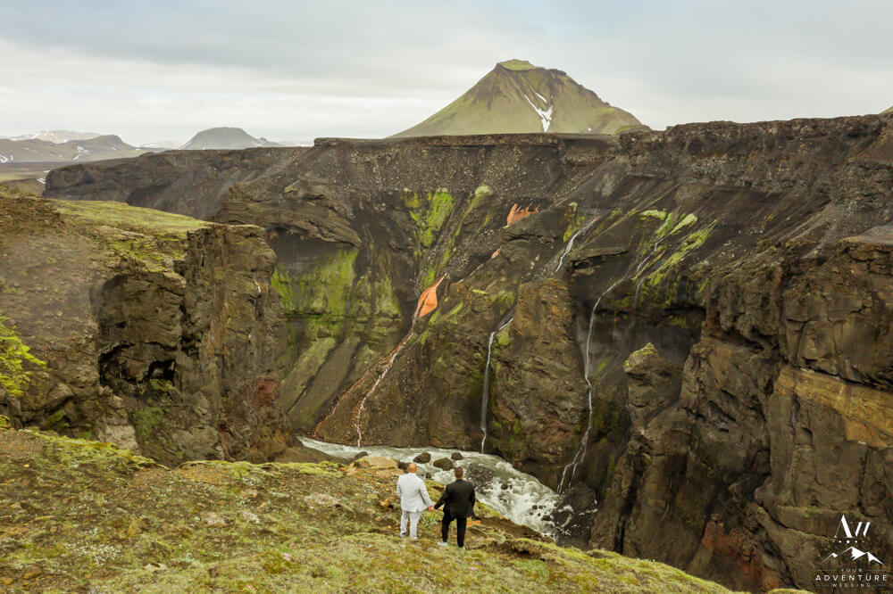 clifftop wedding in Iceland