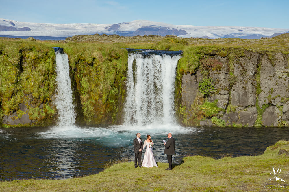 Iceland Waterfall Wedding Ceremony