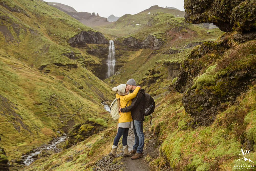 Couple Hiking in Iceland