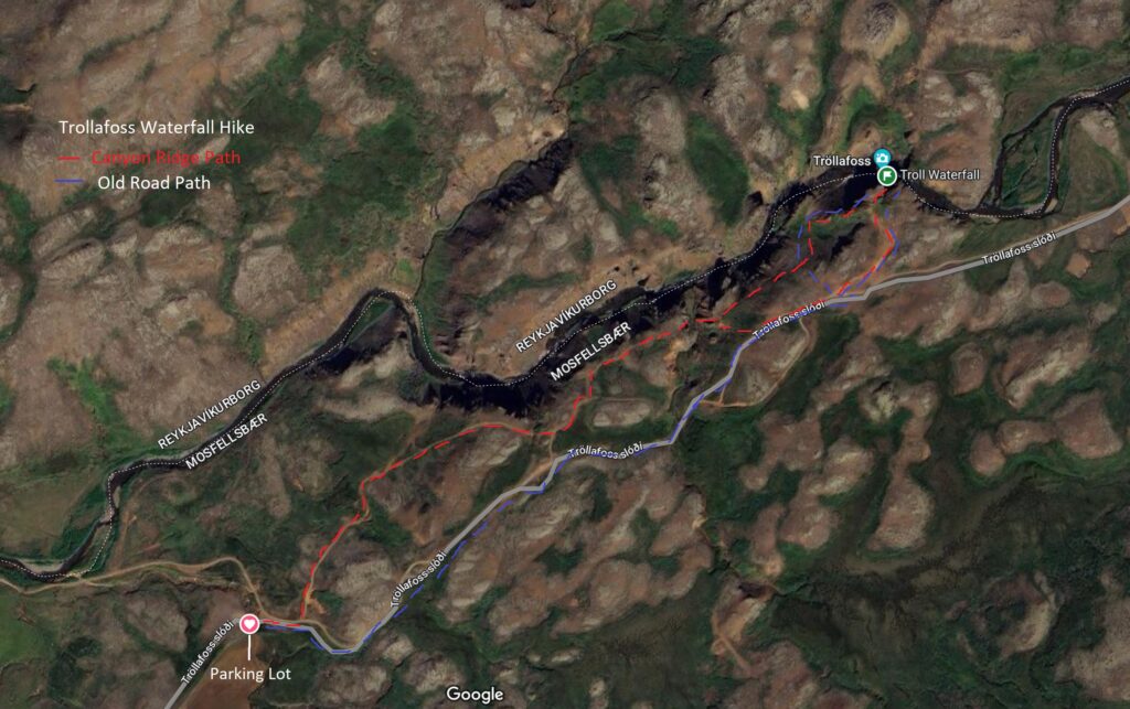 Google Map of Trollafoss Hike