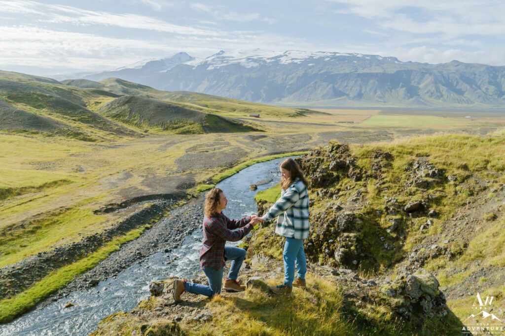 Groom to Be Proposes in Iceland