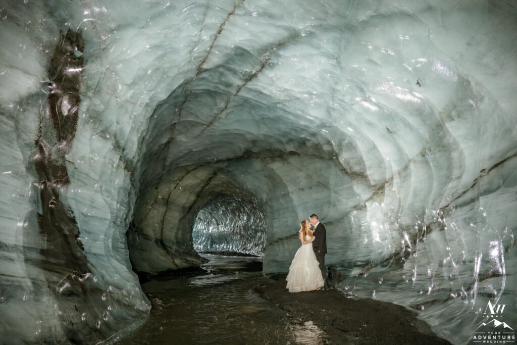 couple inside Iceland Ice Cave