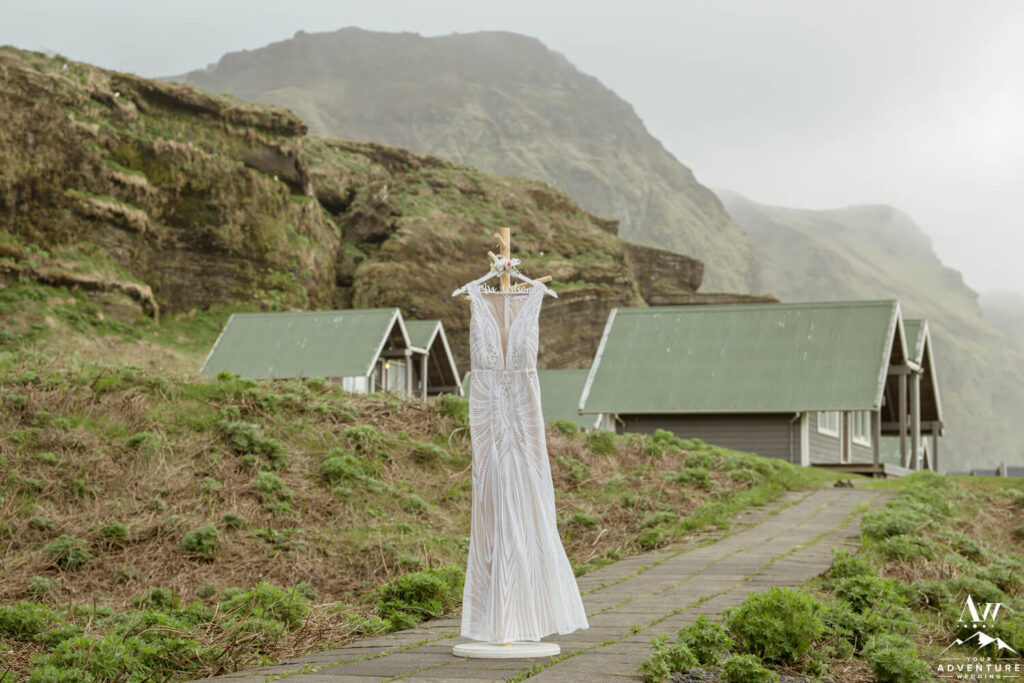 Iceland Wedding Reception Dress in Vik South Iceland