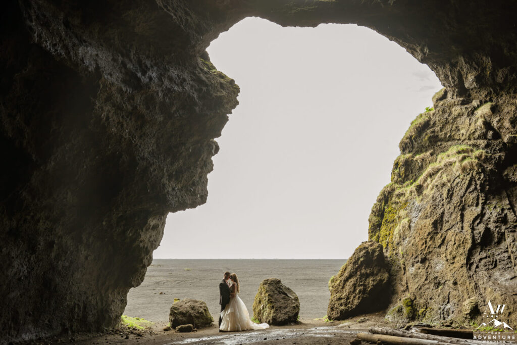 Wedding Couple at Iceland Yoda Cave