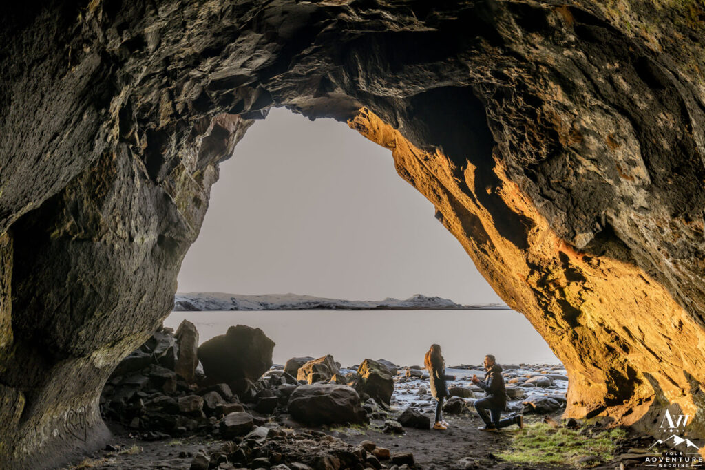 Surprise Cave Proposal in Iceland