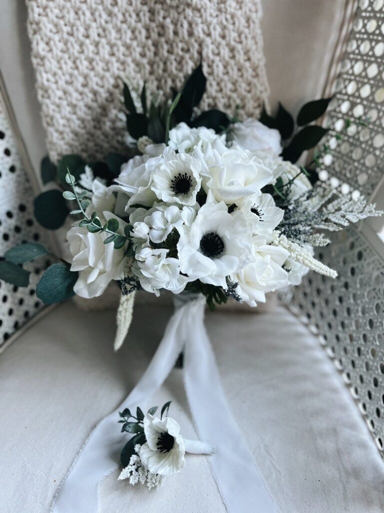 White Iceland Wedding Bouquet