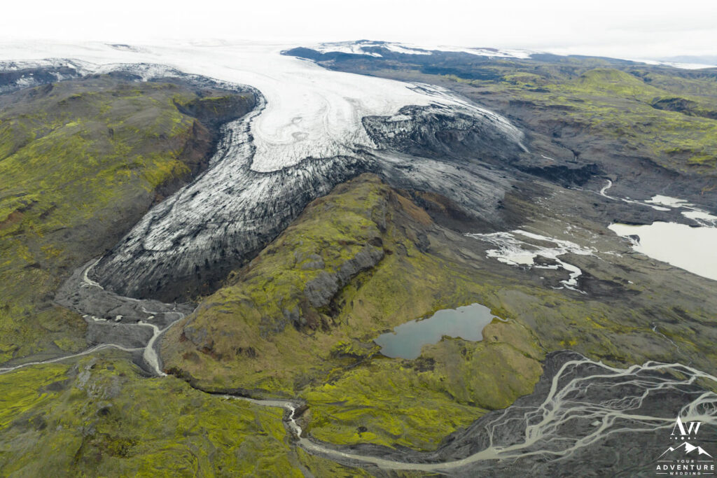 Sandfellsjokull Highland Glacier Outlet in Iceland