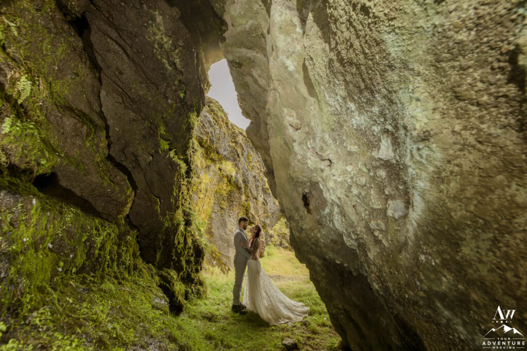 Iceland Elopement in a Natural Cave