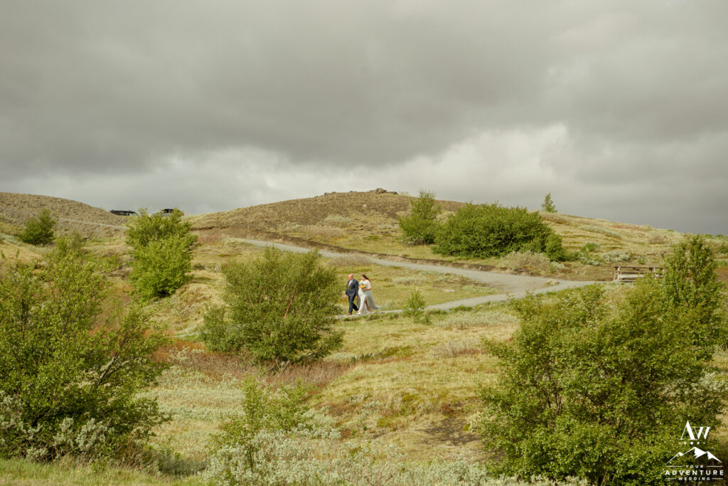 Hjalparfoss-Waterfall Hike Down